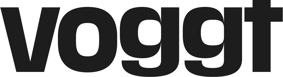 Voggt logo in dark mode